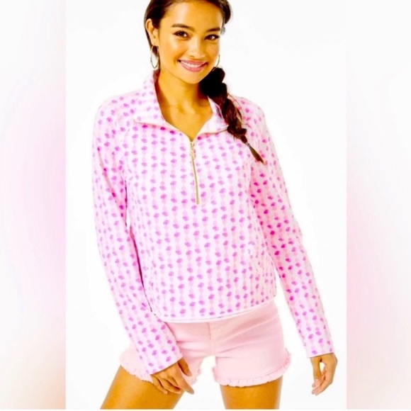 Lilly Pulitzer Tops - NWT | Lilly Pulitzer | Ronan Popover | UPF 50+ | Pink Topaz Fineapple | XL
